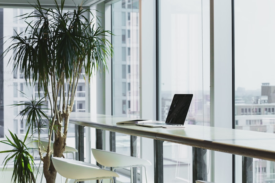 Bright modern workspace with natural light suitable for focused work sessions